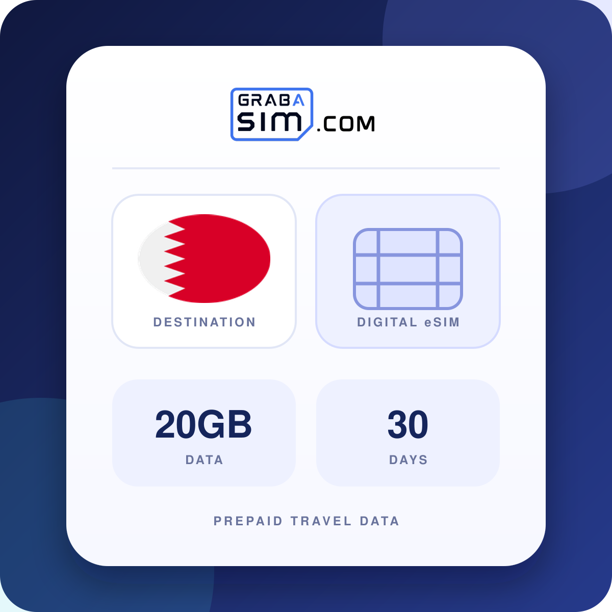 20GB Baréin eSIM – 30 días