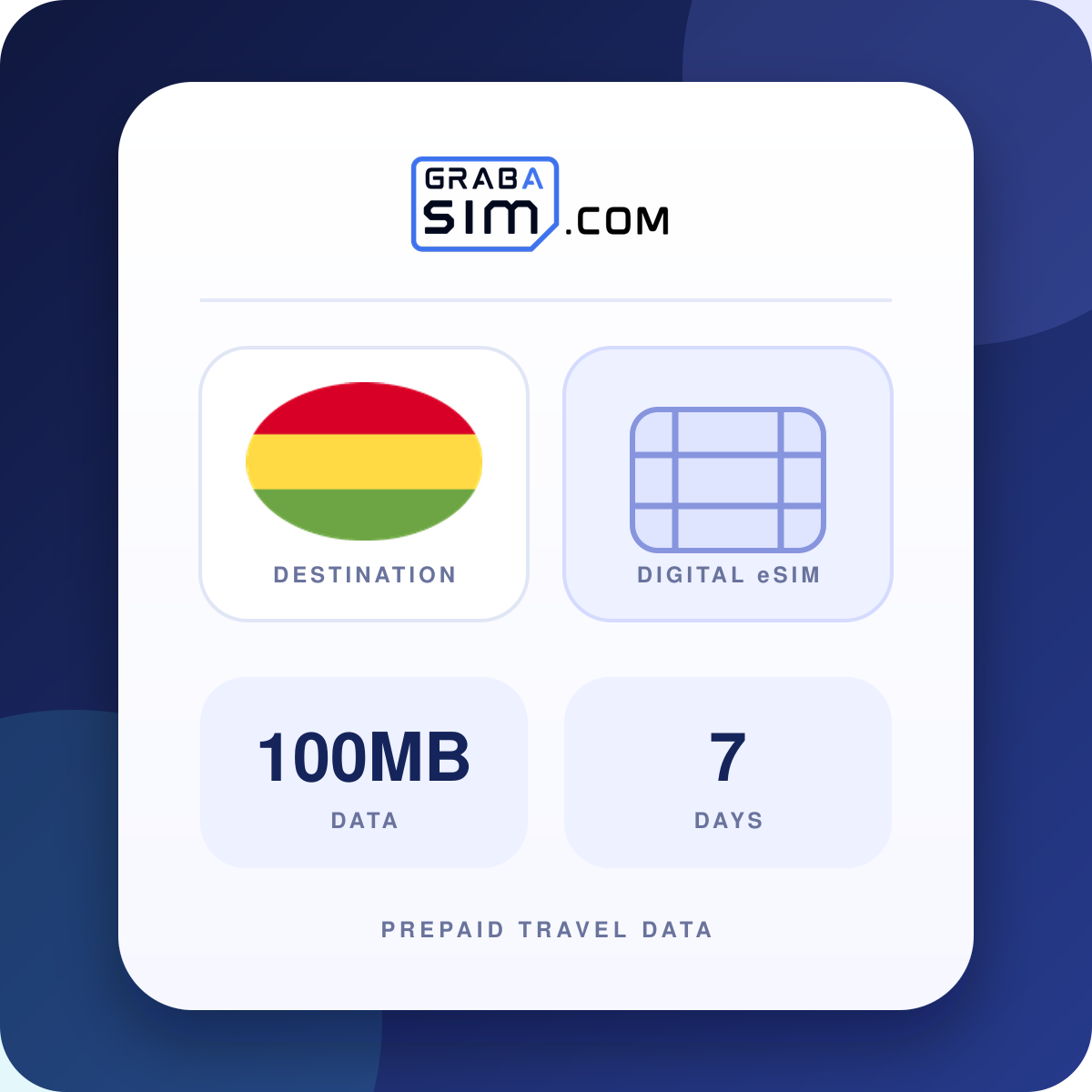 100MB Bolivia eSIM – 7-Day Plan