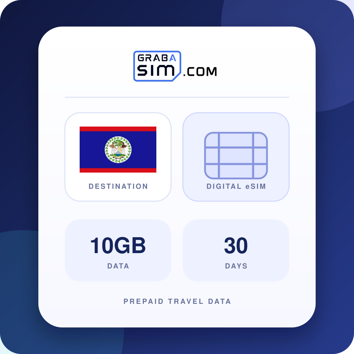 10GB بليز eSIM – 30 أيام