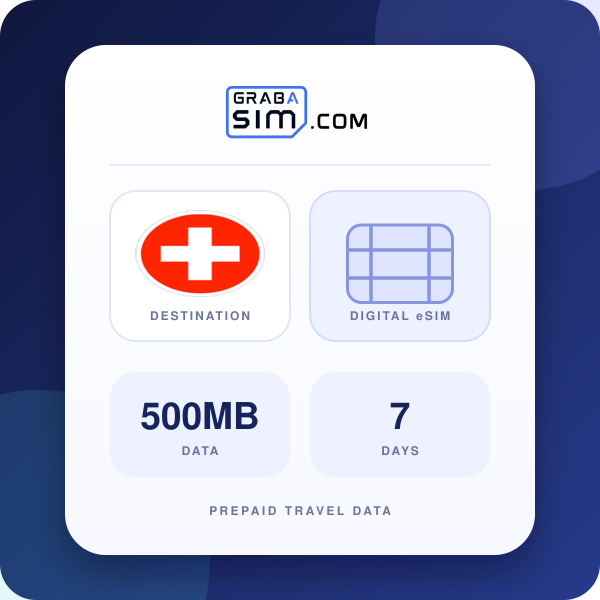 500MB 스위스 eSIM – 7 일