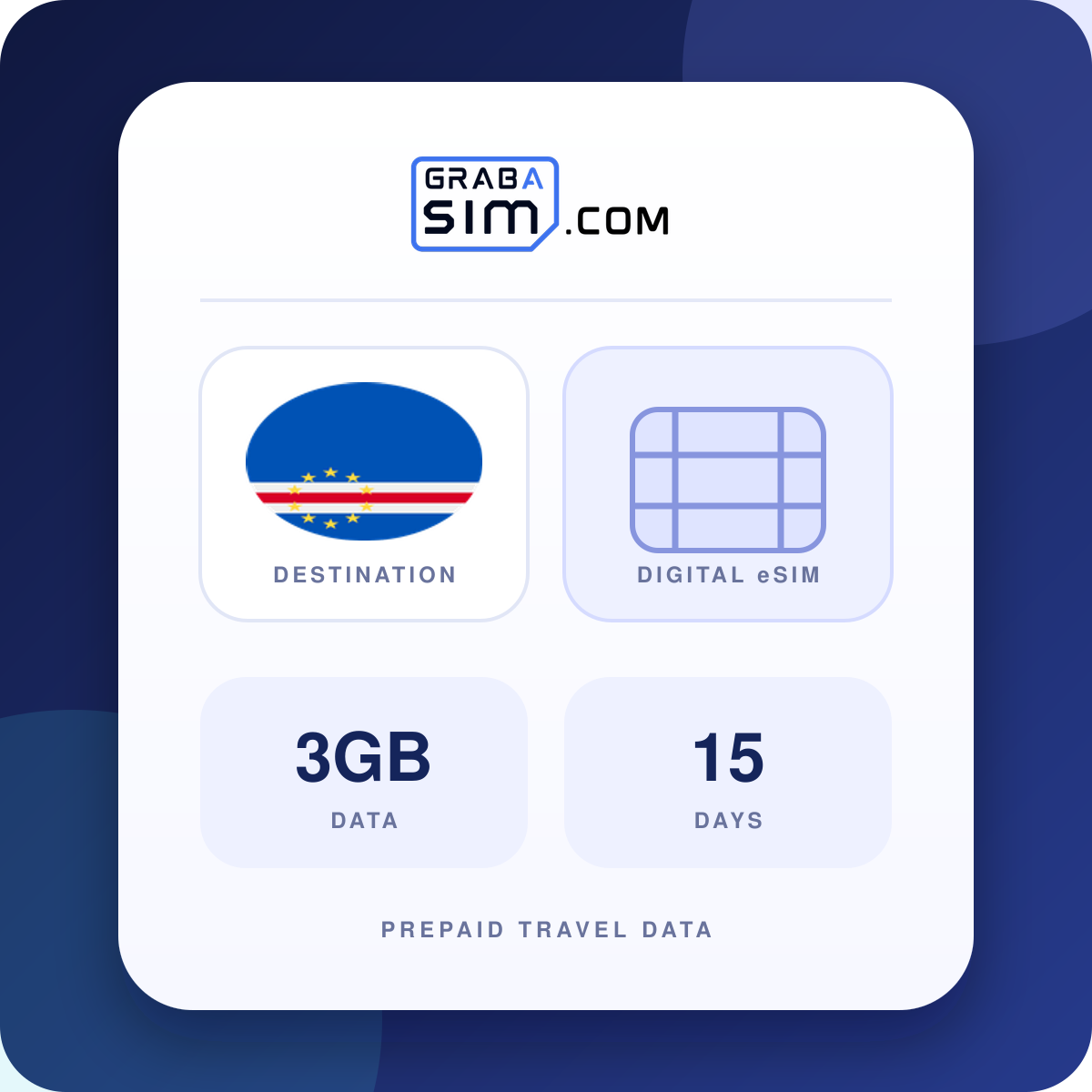 3GB Cabo Verde eSIM – 15 Tage