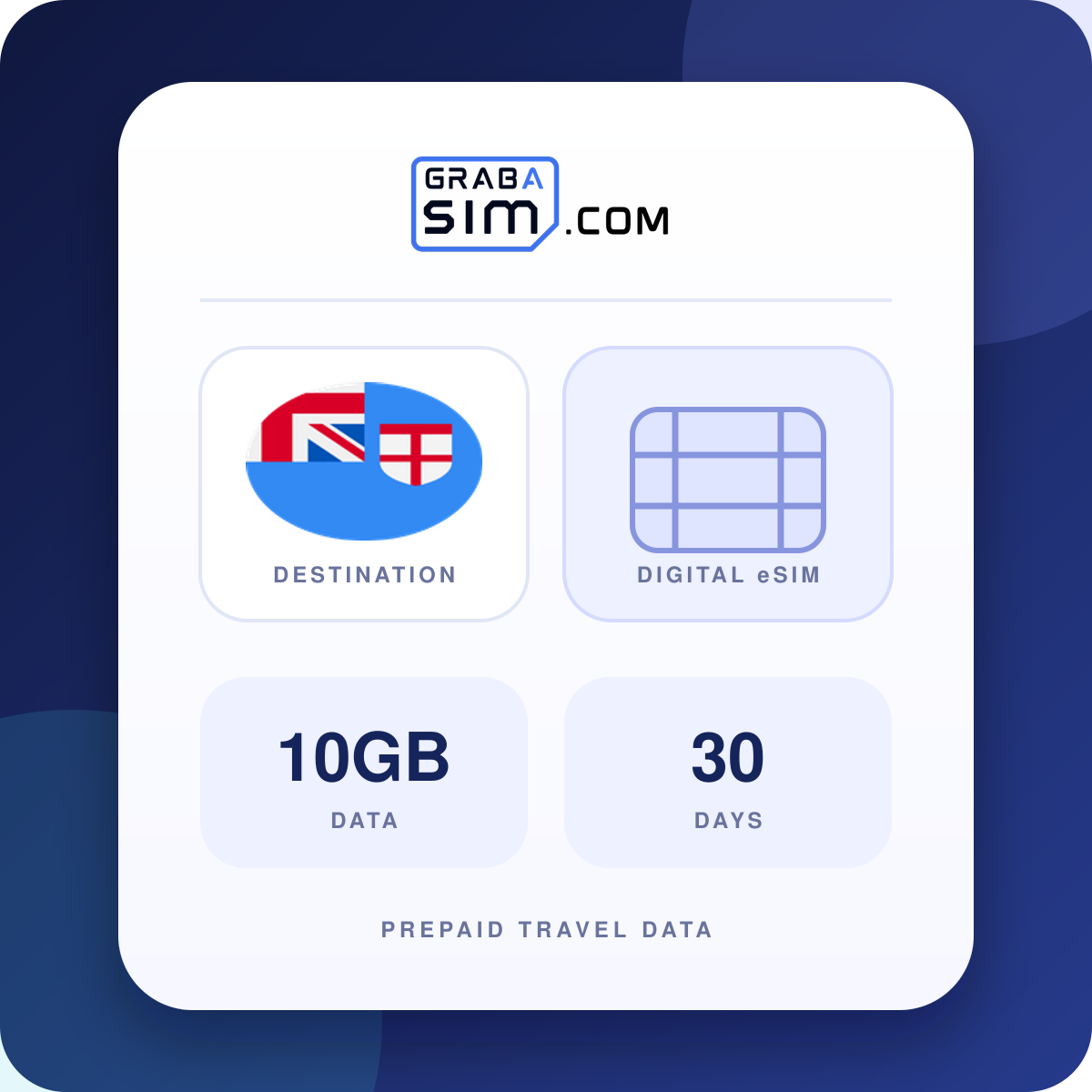 10GB フィジー eSIM – 30 日