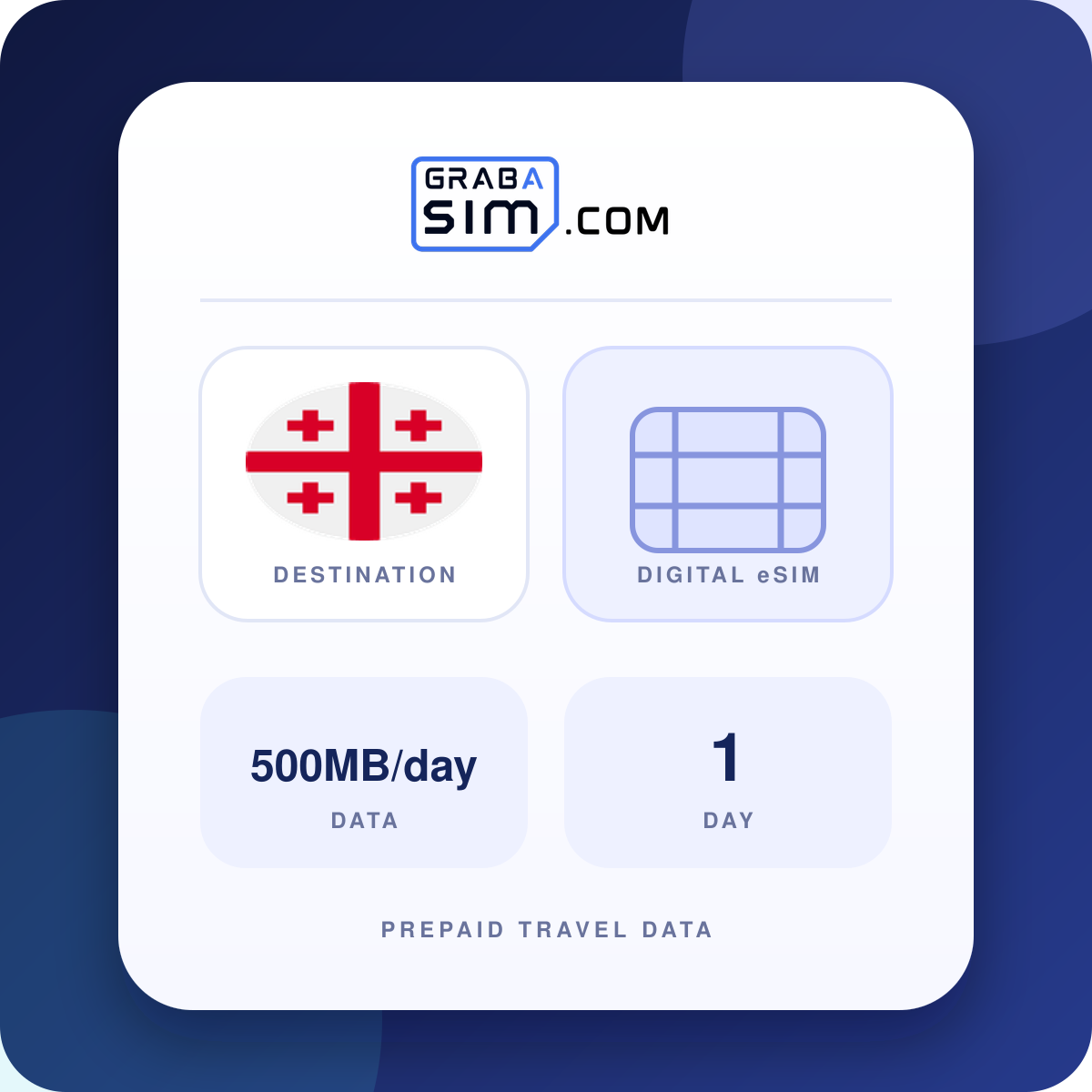 500MB/day Georgia eSIM – 1-Day Plan