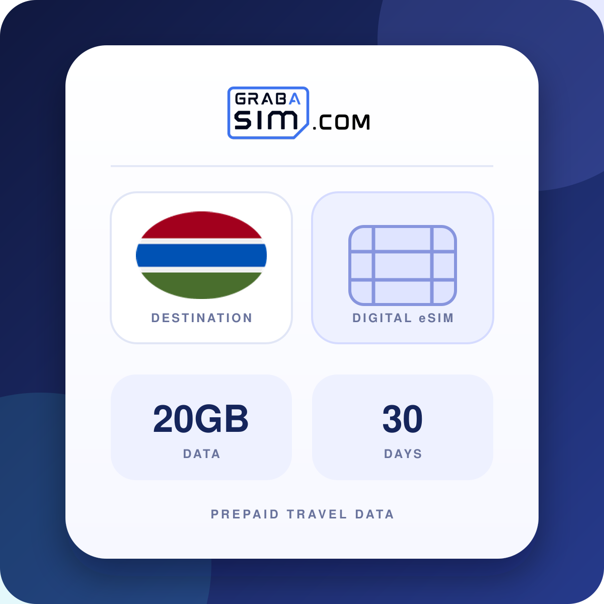 20GB Gambia eSIM – 30 días