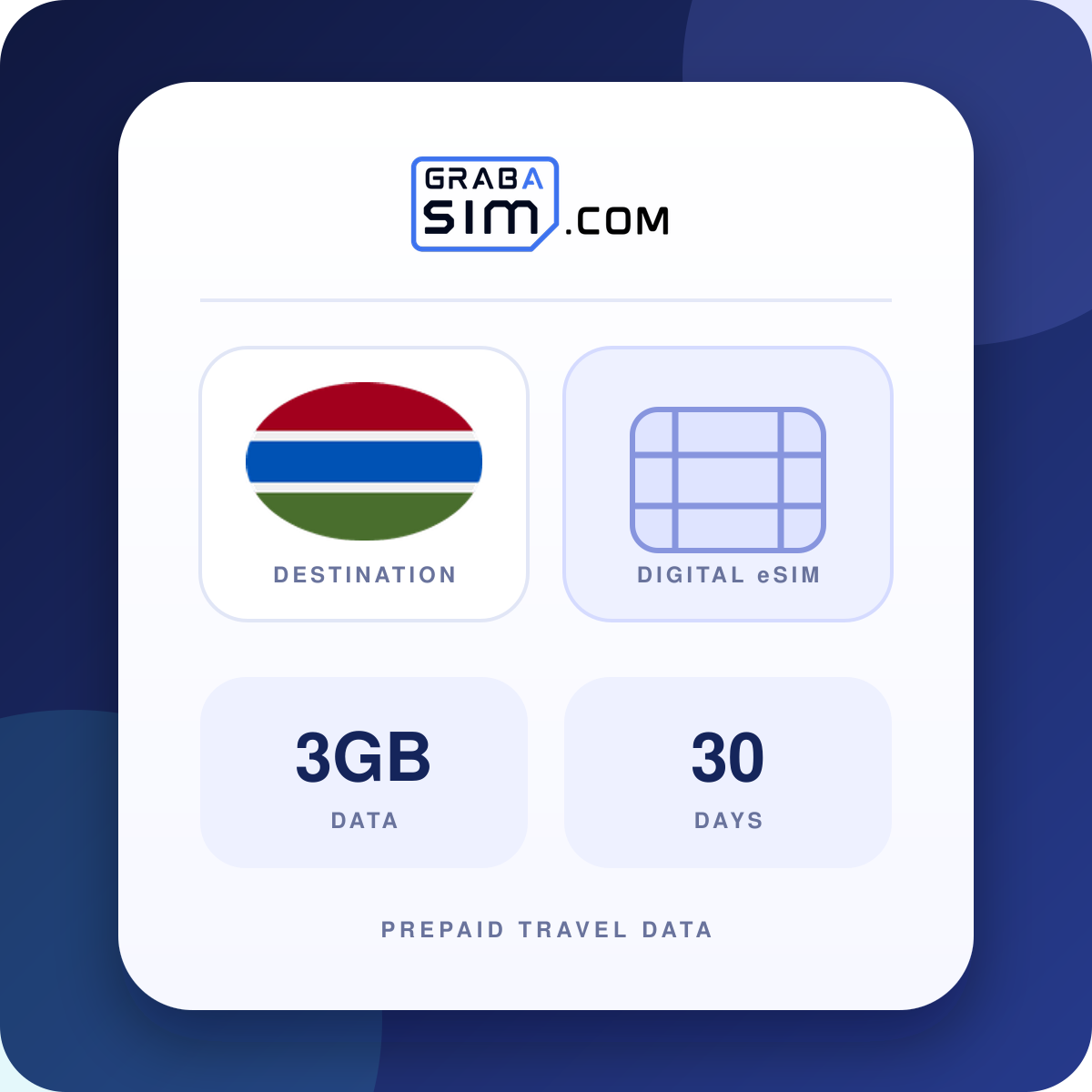 3GB Gambia eSIM – 30-Day Plan