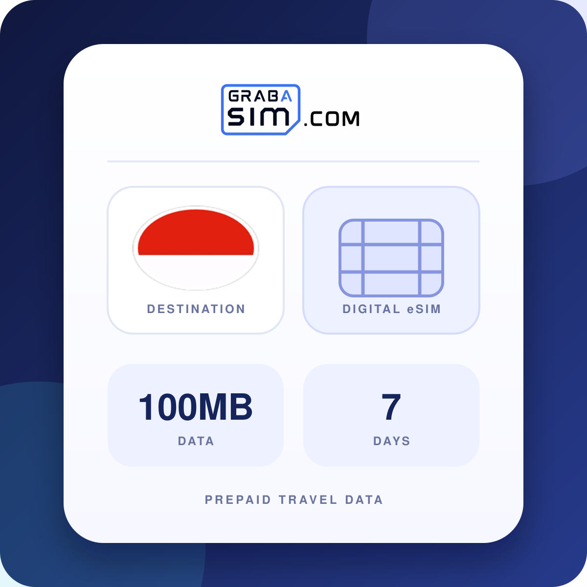 100MB إندونيسيا eSIM – 7 أيام