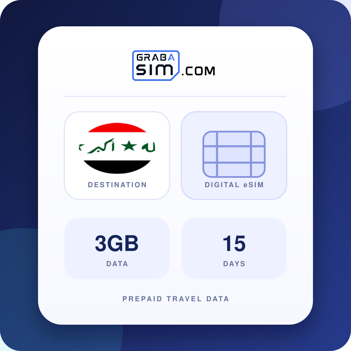 3GB Iraque eSIM – 15 dias