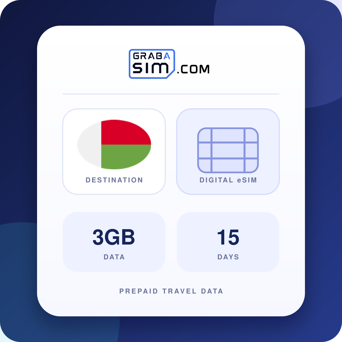 3GB مدغشقر eSIM – 15 أيام