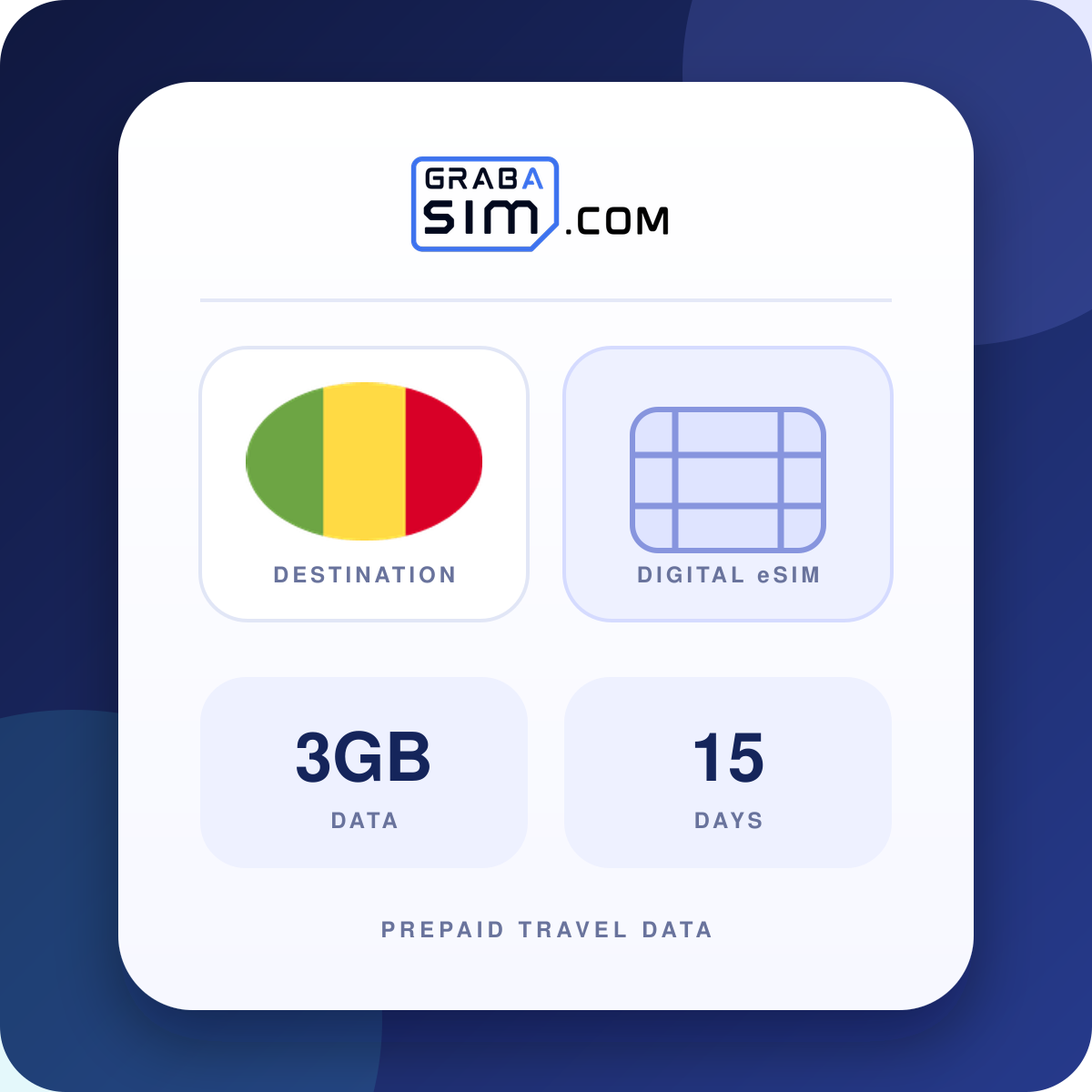 3GB Mali eSIM – 15-Day Plan