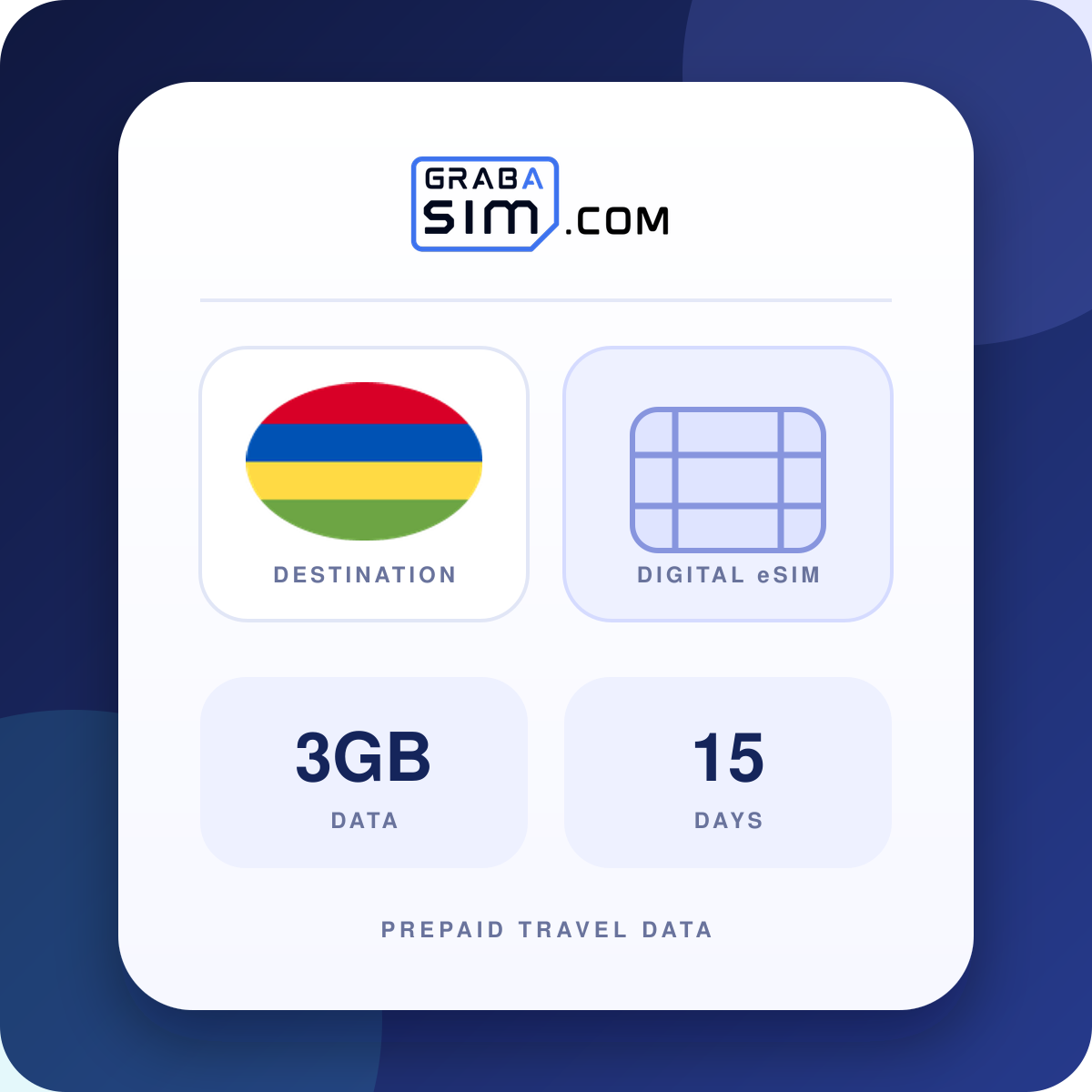 3GB Mauritius eSIM – 15 giorni