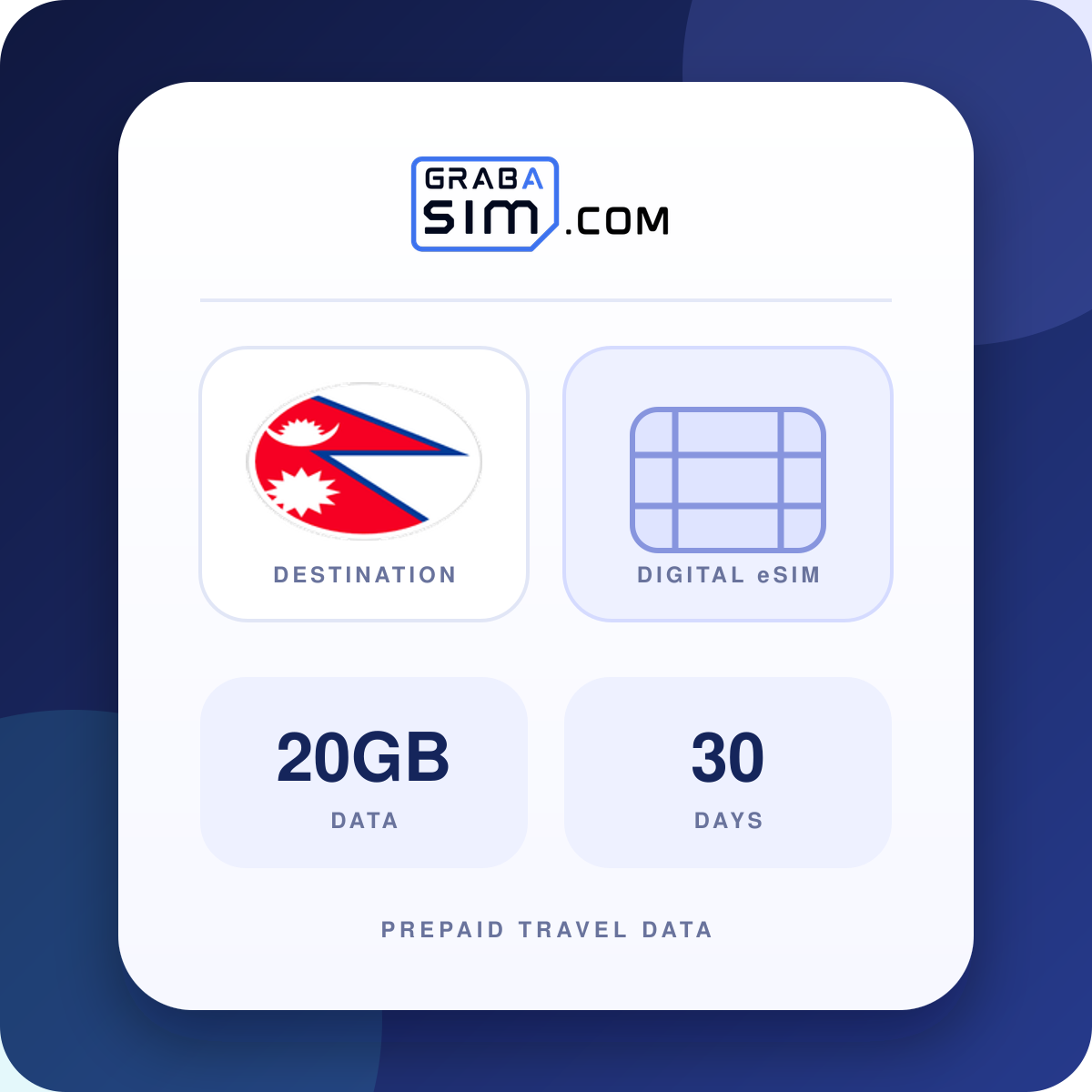 20GB Nepal eSIM – 30 días