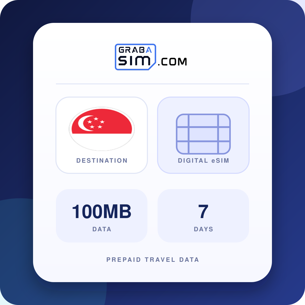 100MB سنغافورة eSIM – 7 أيام