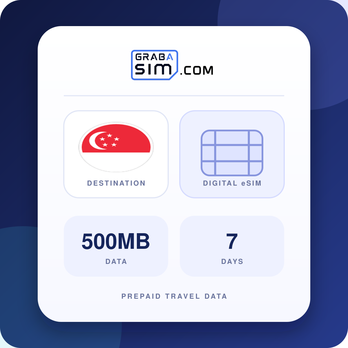 500MB 싱가포르 eSIM – 7 일