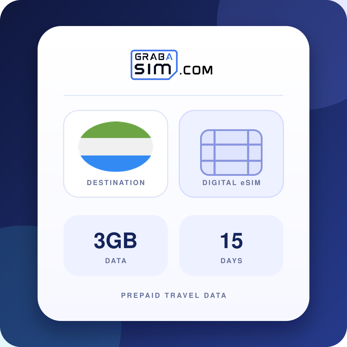 3GB Sierra Leona eSIM – 15 días