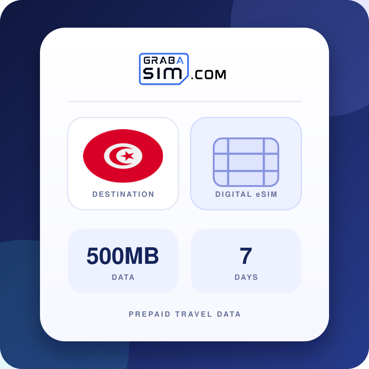 500MB Túnez eSIM – 7 días
