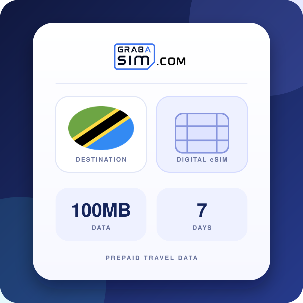 100MB Tanzania eSIM – 7-Day Plan