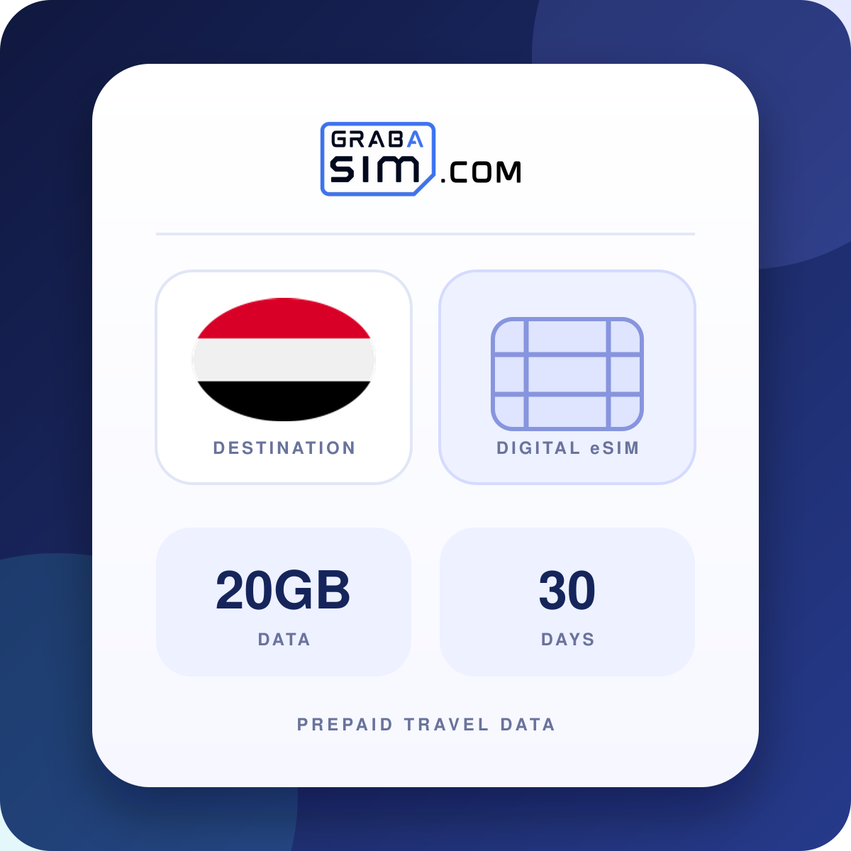 20GB Yemen eSIM – 30 días