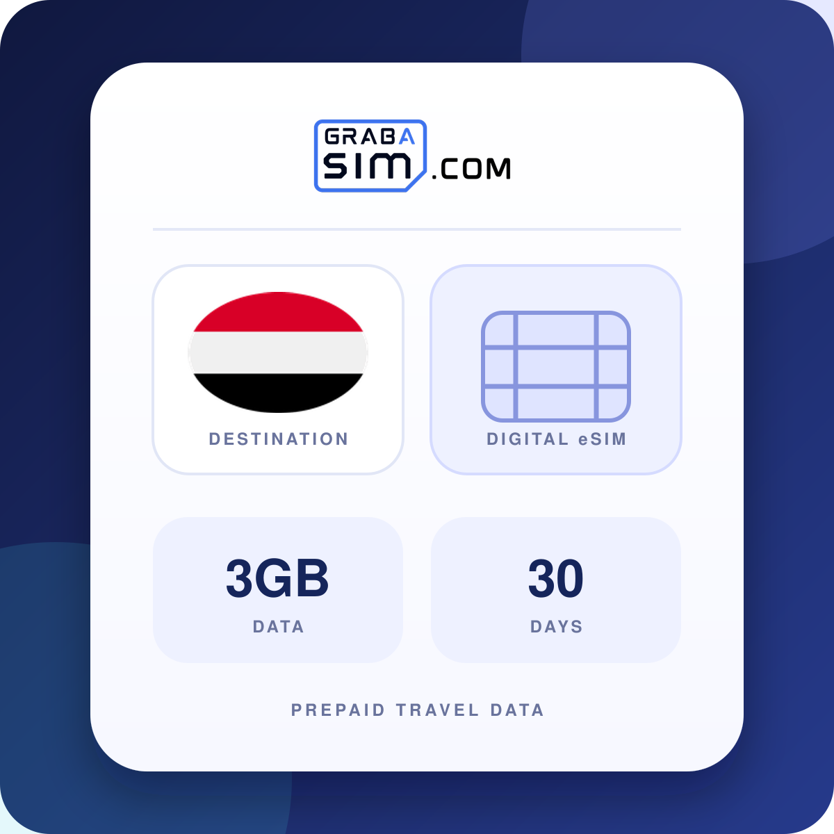 3GB Yemen eSIM – 30 días
